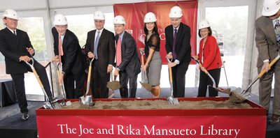 Ceremonial breaking of ground for Mansueto Library