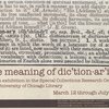 Meaning of Dictionaries Exhibit